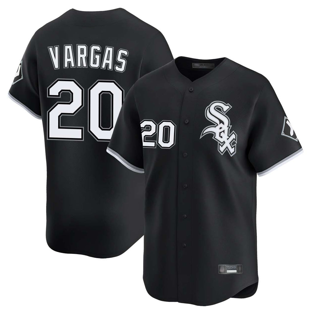 C.White Sox #20 Miguel Vargas Player Black Limited Home Ddoa Stitched Jerseys