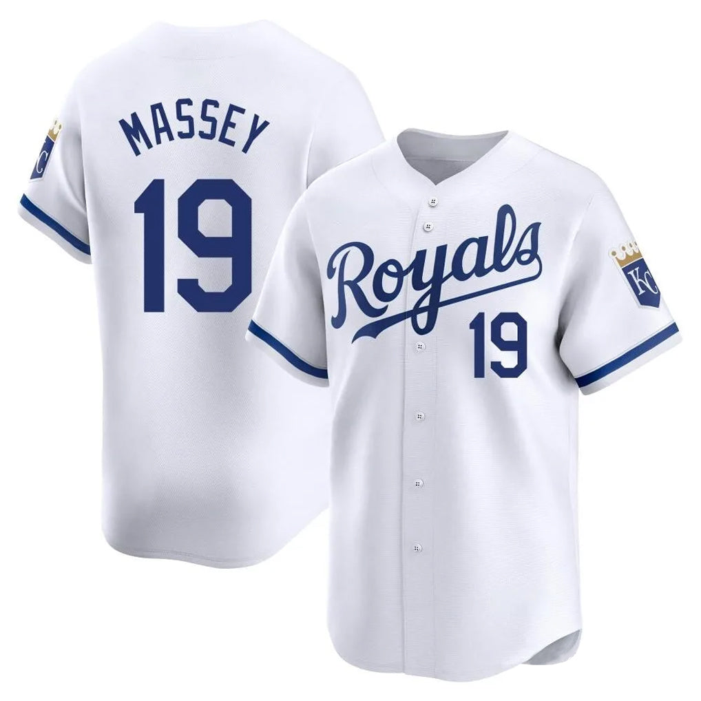 KC.Royals #19 Michael Massey Player White Alt Limited Home Ddoa Stitched Jerseys