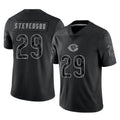C.Bears #29 Tyrique Stevenson Player Black REFLECTIVE Limited Game Ddoa Stitched Jerseys