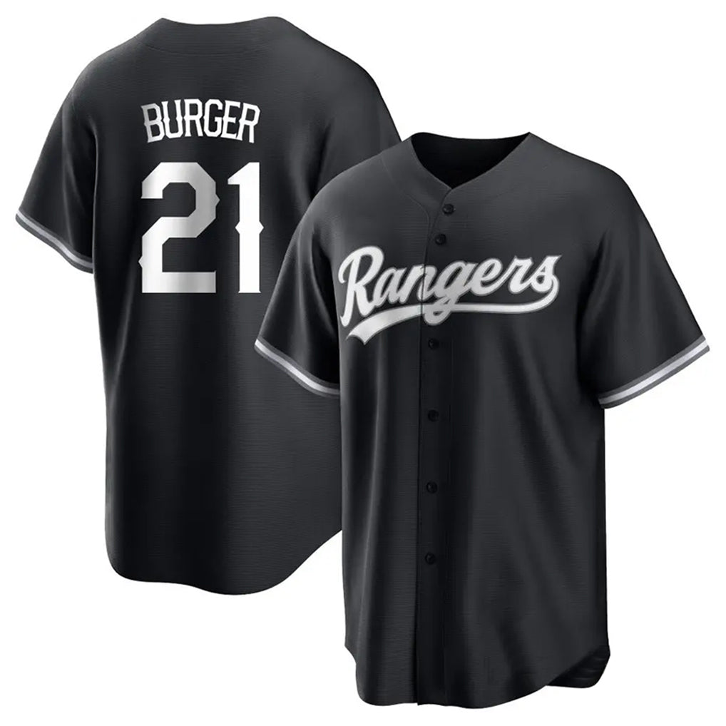 T.Rangers #21 Jake Burger Player Black Home Limited Ddoa Stitched Jerseys