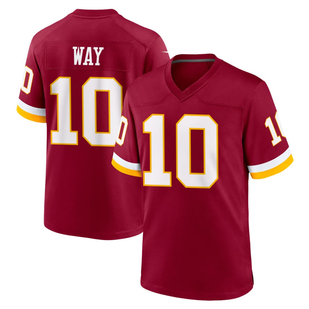 W.Commanders #10 Tress Way Player Burgundy Game Home Ddoa Stitched Jerseys