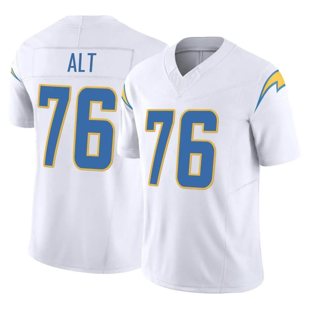 LA.Chargers #76 Joe Alt Player White Limited Vapor F.U.S.E. Home Game Ddoa Stitched Jerseys