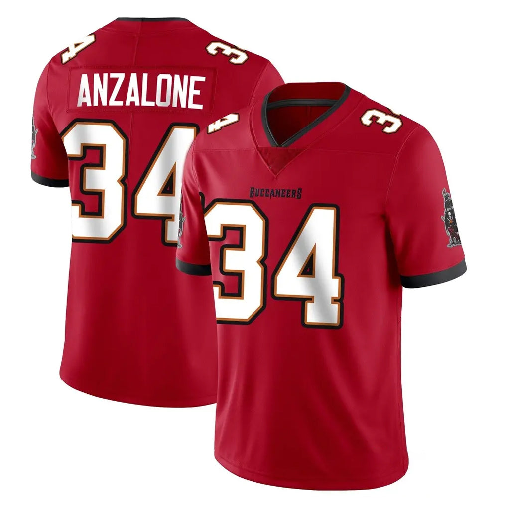 TB.Buccaneers #34 Alex Anzalone Player Red Limited Vapor Home Game Ddoa Stitched Jerseys