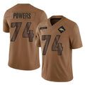 D.Broncos #74 Ben Powers Player Brown Salute To Service Limited Ddoa Stitched Jerseys