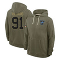 D.Lions #91 Tyleik Williams Player Olive Salute to Service Pullover Hoodies Limited Ddoa Stitched Jerseys