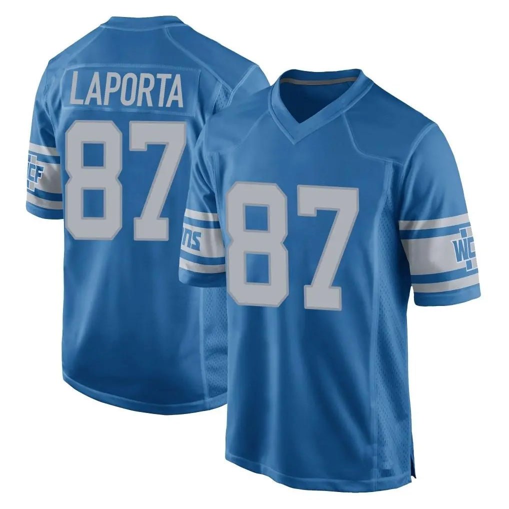 D.Lions #87 Sam LaPorta Player Blue Vapor Untouchable Throwback Game Ddoa Stitched Jerseys