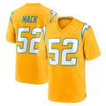 LA.Chargers #52 Khalil Mack Player Gold Home Game Ddoa Stitched Jerseys