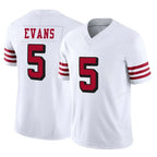 SF.49ers #5 Mike Evans Player White Limited Alternate Vapor F.U.S.E. Home Game Ddoa Stitched Jerseys