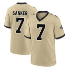 NO.Saints #7 Jonas Sanker Player Gold Home Game Ddoa Stitched Jerseys