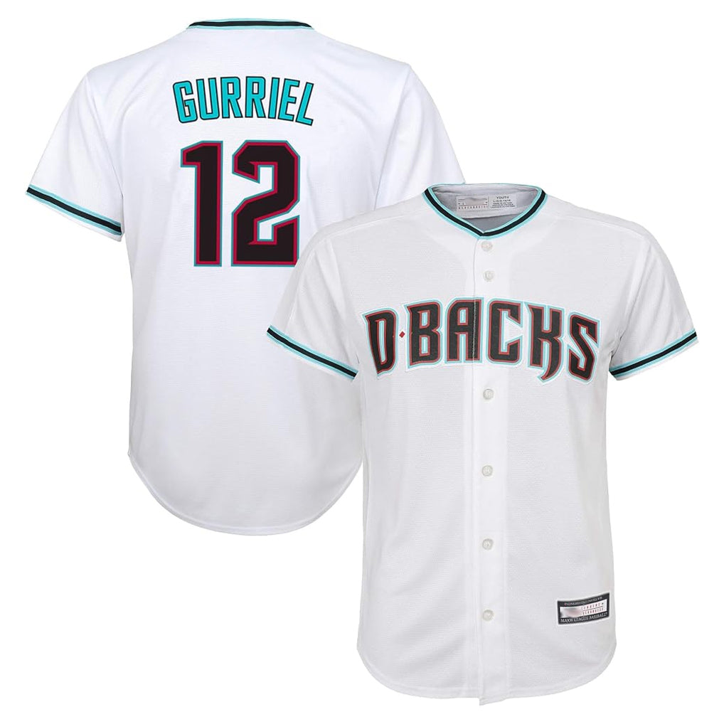 A.Diamondbacks #12 Lourdes Gurriel Jr Player White World Series Home Game Ddoa Stitched Jerseys