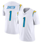 LA.Chargers #1 Quentin Johnston Player White Limited Vapor Untouchable Home Game Ddoa Stitched Jerseys