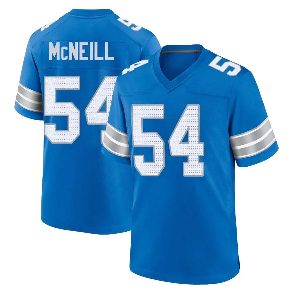 D.Lions #54 Alim McNeill Player Blue Alternate Home Game Ddoa Stitched Jerseys