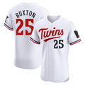 M.Twins #25 Byron Buxton Player White Home Limited Elite Ddoa Stitched Jerseys