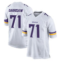 M.Vikings #71 Christian Darrisaw Player White Home Game Ddoa Stitched Jerseys