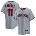 C.Guardians #11 Jose Ramirez Player Gray Home Game Ddoa Stitched Jerseys