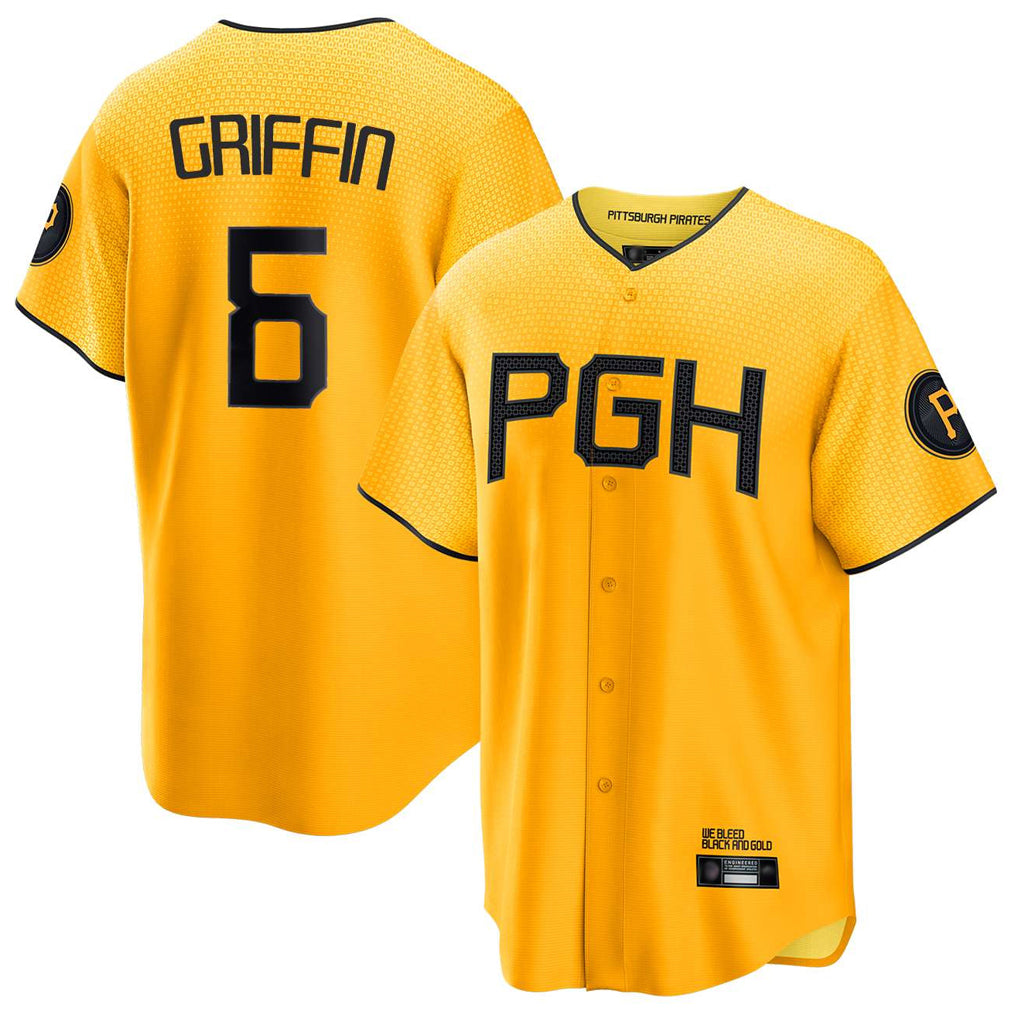 P.Pirates #6 Konnor Griffin Player Gold City Connect Home Game Ddoa Stitched Jerseys