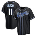 KC.Royals #11 Maikel Garcia Player Black Carbon Fashion Home Game Ddoa Stitched Jerseys