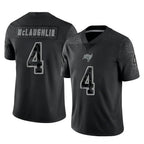 TB.Buccaneers #4 Chase McLaughlin Player Black Reflective Limited Home Game Ddoa Stitched Jerseys