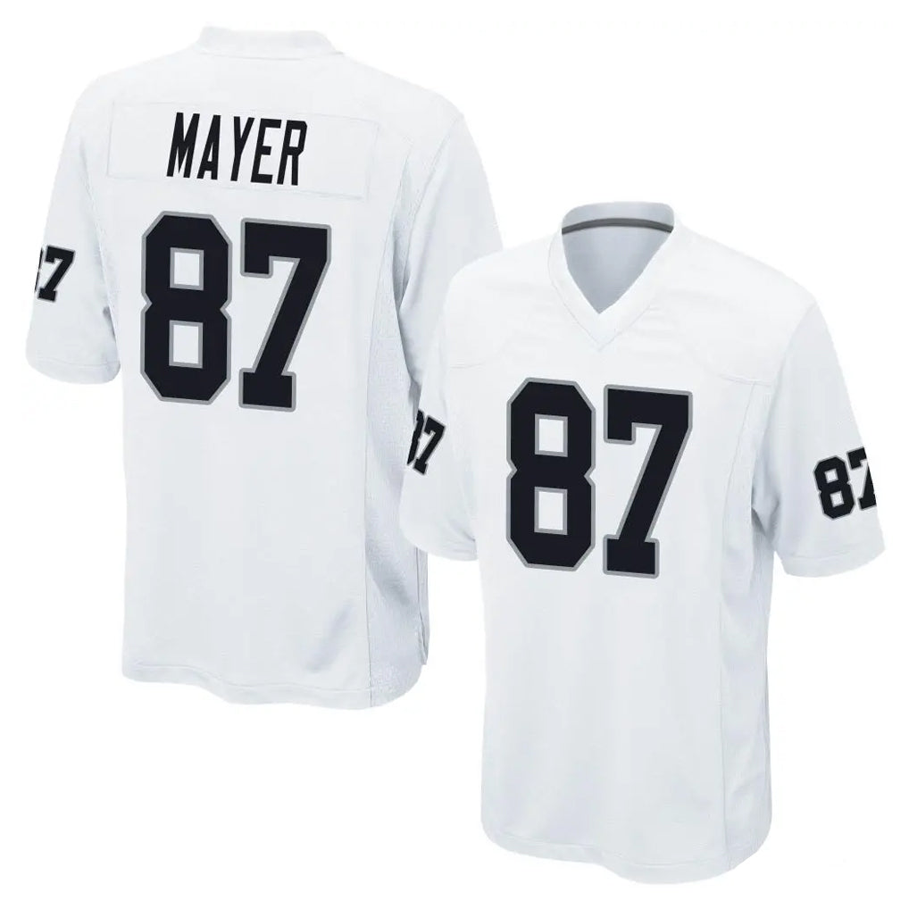 LV.Raiders #87 Michael Mayer Player White Home Game Ddoa Stitched Jerseys