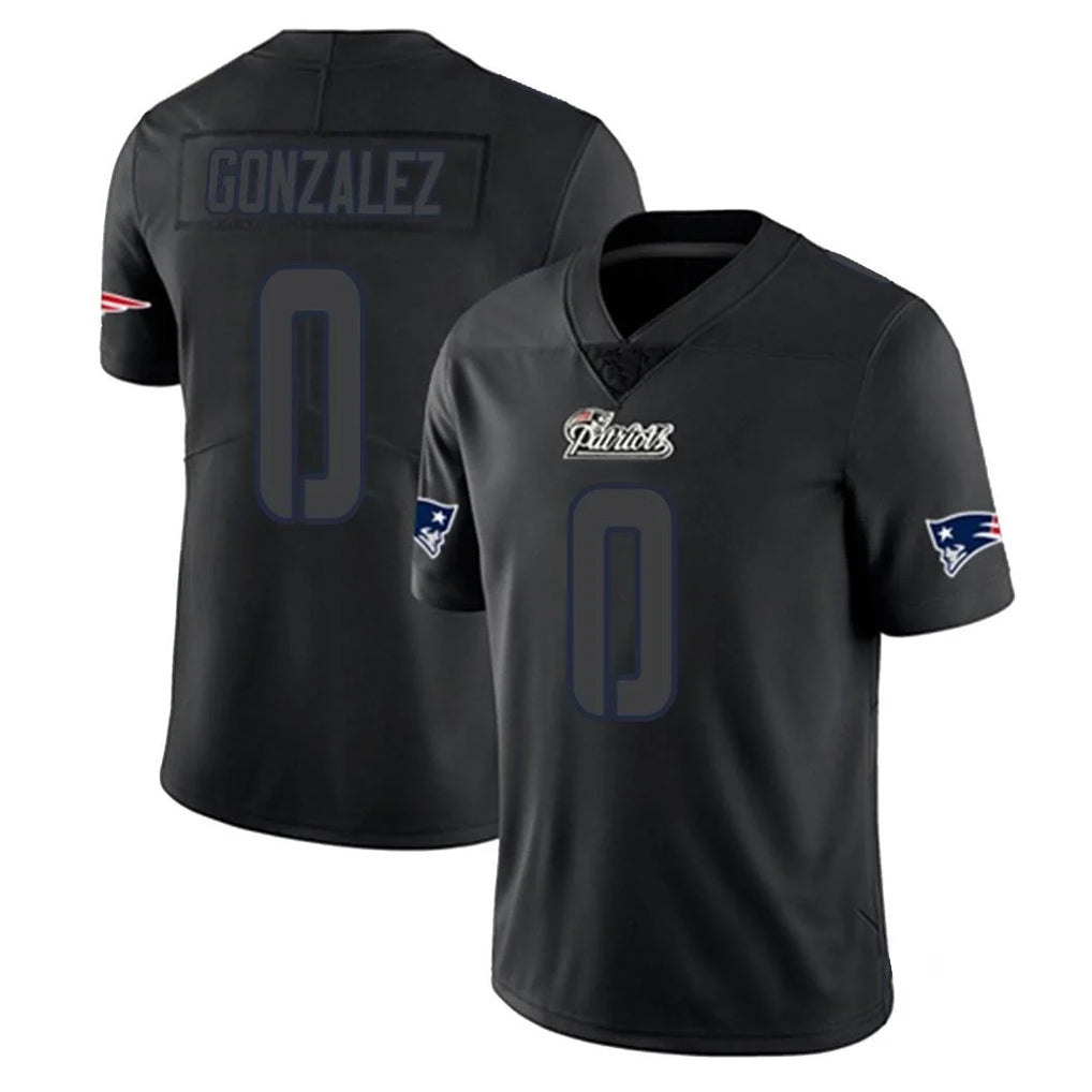 NE.Patriots #0 Christian Gonzalez Player Black Impact LImited Home Game Ddoa Stitched Jerseys