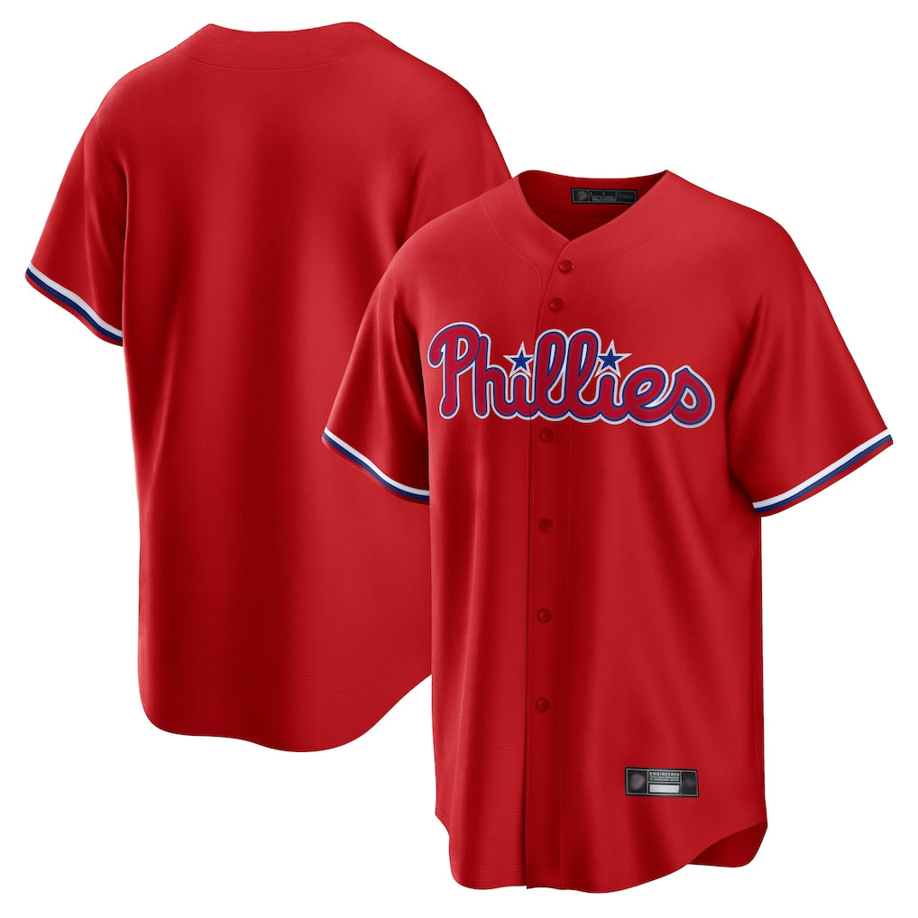 P.Phillies ## Phillies Blank Player Red Home Game Ddoa Stitched Jerseys