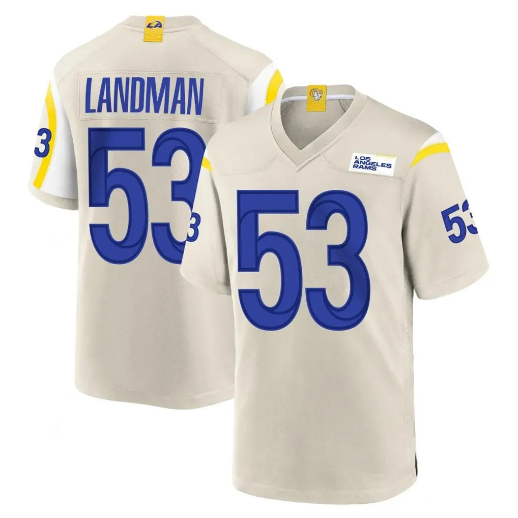 LA.Rams #53 Nate Landman Player Bone Home Game Ddoa Stitched Jerseys