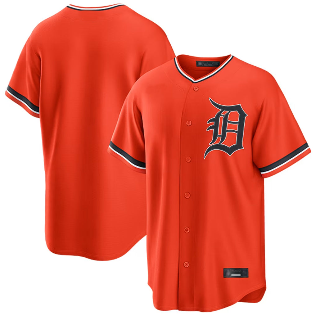 D.Tigers ## Tigers Blank Player Orange Home Game Ddoa Stitched Jerseys