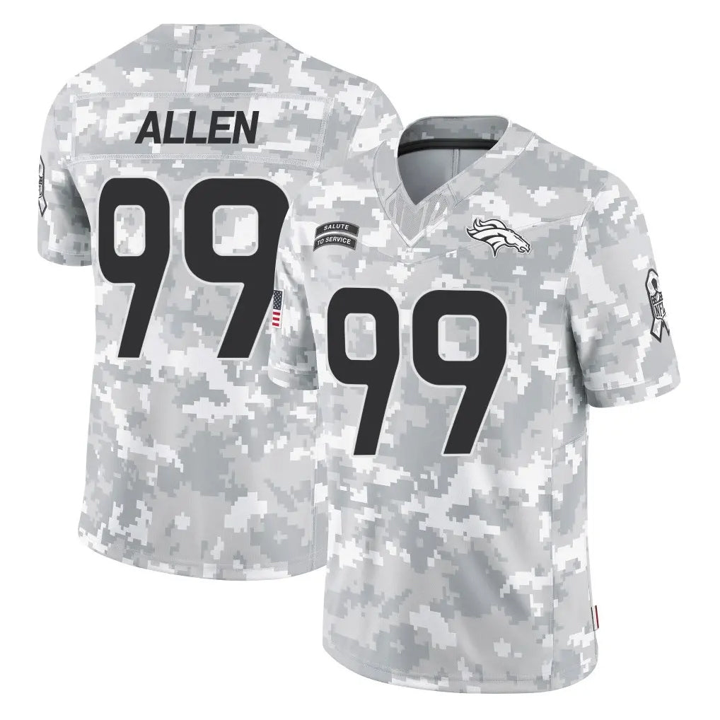 D.Broncos #99 Zach Allen Player Arctic Camo Salute To Service Limited Ddoa Stitched Jerseys
