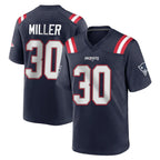 NE.Patriots #30 Jam Miller Player Navy Home Game Ddoa Stitched Jerseys