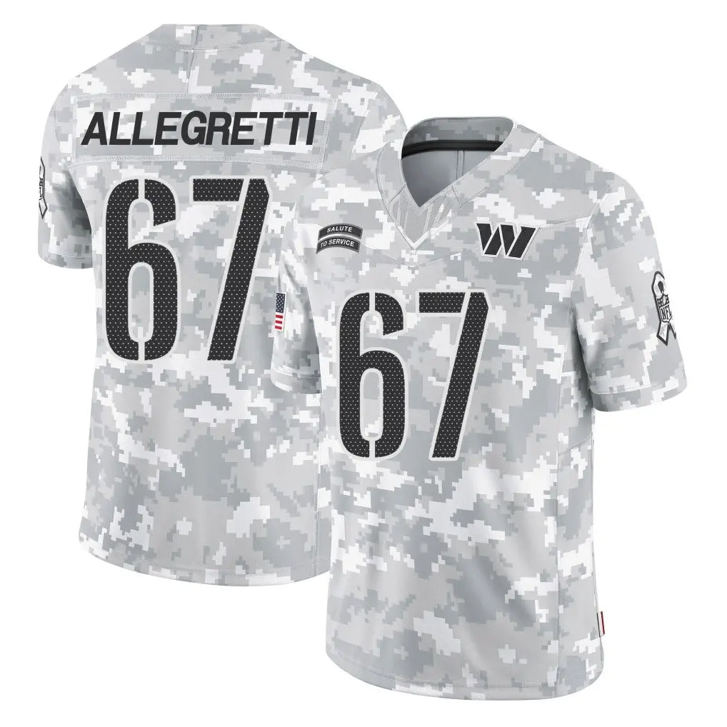 W.Commanders #67 Nick Allegretti Player Arctic Camo Limited Salute To Service Home Game Ddoa Stitched Jerseys