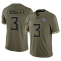 T.Titans #3 Tommy Townsend Player Olive Limited Salute to Service Home Game Ddoa Stitched Jerseys