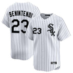 C.White Sox #23 Andrew Benintendi Player White Stripe Limited Home Ddoa Stitched Jerseys