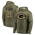 GB.Packers #21 Benjamin St-Juste Player Olive Salute to Service Pullover Hoodies Home Game Ddoa Stitched Jerseys