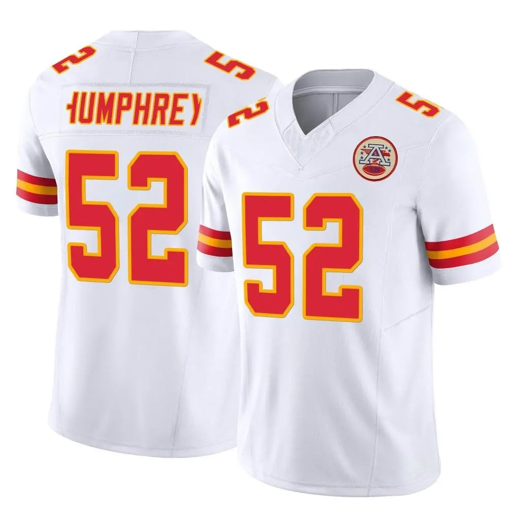 KC.Chiefs #52 Creed Humphrey Player White Limited Vapor F.U.S.E. Home Game Ddoa Stitched Jerseys