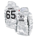 GB.Packers #65 Aaron Banks Player Arctic Camo Salute to Service Hoodies Limited Game Ddoa Stitched Jerseys