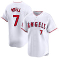 LA.Angels #7 Jo Adell Player White Limited Home Ddoa Stitched Jerseys