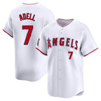 LA.Angels #7 Jo Adell Player White Limited Home Ddoa Stitched Jerseys