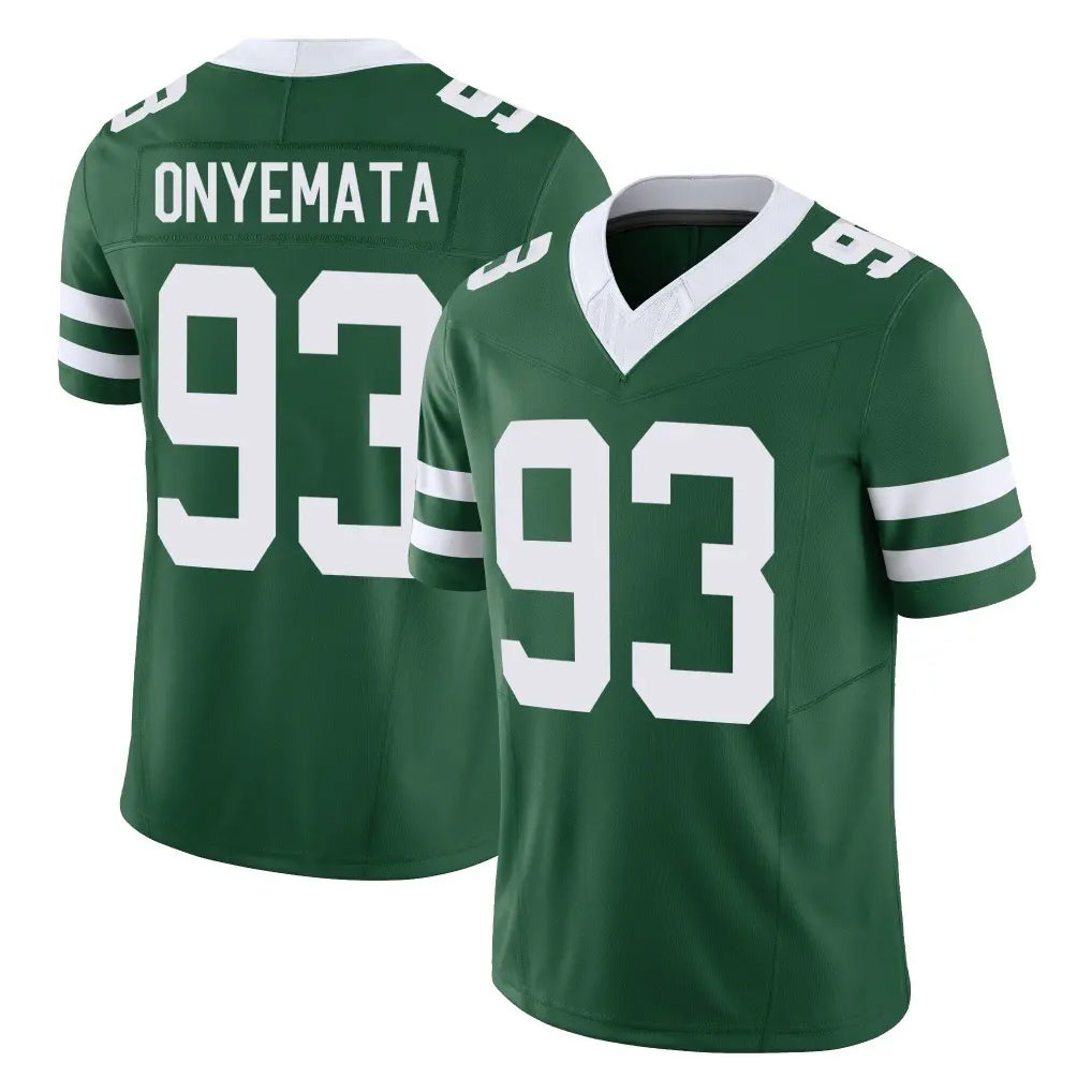 NY.Jets #93 David Onyemata Player Green Legacy Limited Vapor F.U.S.E. Home Game Ddoa Stitched Jerseys
