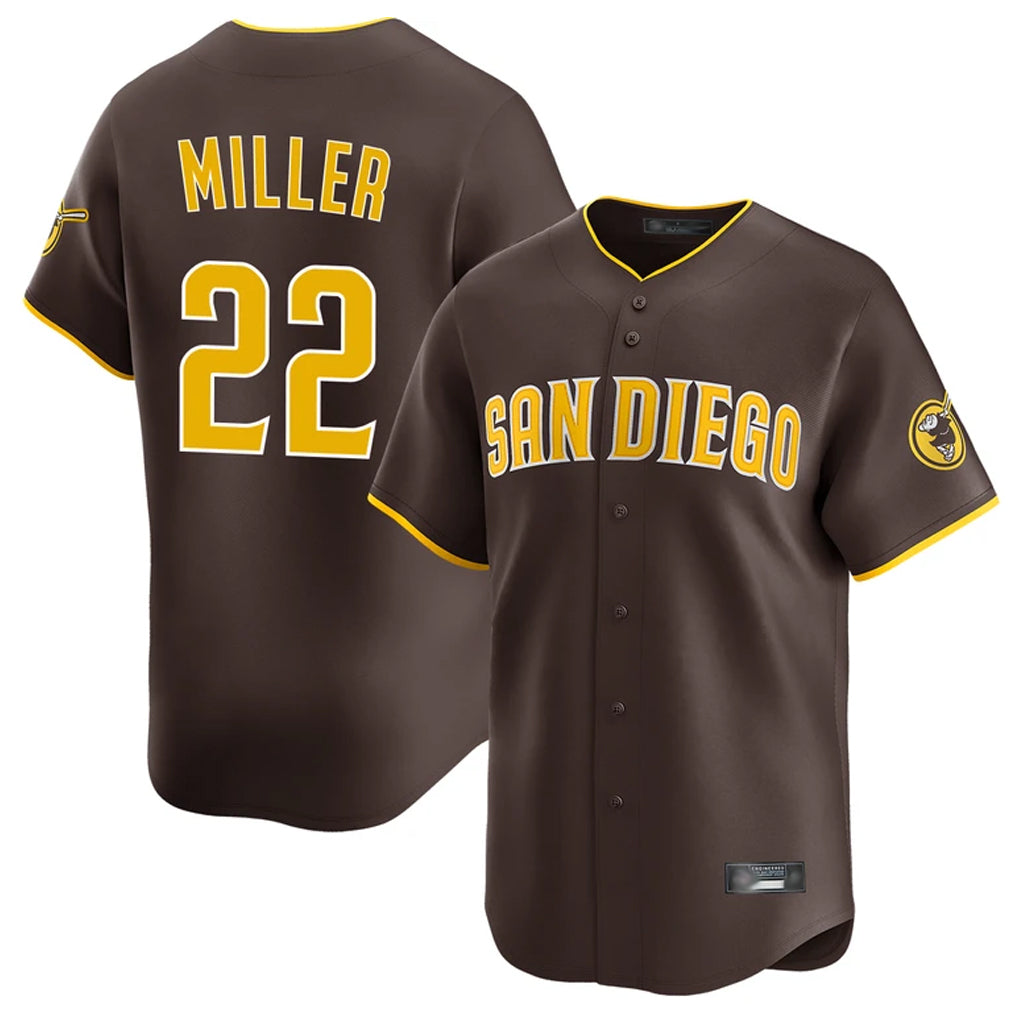 S.Diego Padres #22 Mason Miller Player Brown Home Limited Ddoa Stitched Jerseys